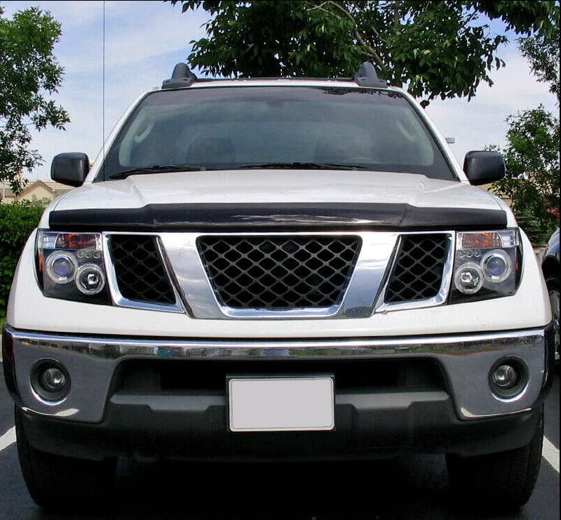 For 05-08 Nissan Frontier 05-07 Pathfinder Black LED Halo Projector Headlights - NINTE