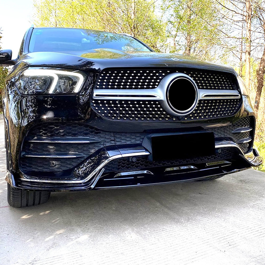 NINTE Front Lip For 2020-2023 Mercedes-Benz GLE53 AMG Gloss Black