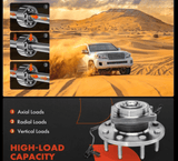 NINTE For Chevrolet & GMC Silverado 2500HD/3500HD 4WD SRW  2 x Front Wheel Bearing and Hub Assembly with ABS & 8-Lug