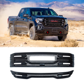 NINTE For 2022 - 2024 GMC Sierra 1500 AT4 SLT Grille Cover ABS Mesh Style NOT REPLACEMENT) - NINTE