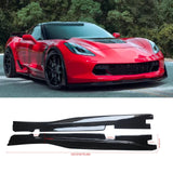 NINTE For 2014-2019 Chevy Corvette C7 Side Skirts Base Rocker Panel