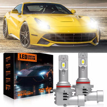 Charger l&#39;image dans la galerie, NINTE Car universal 9005 W/fan plug-in model White LED Headlight High Beam Bulbs 6000K