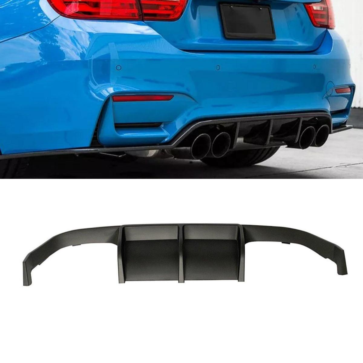 NINTE For 2015-2020 BMW F80 M3 F82 M4 F83 3PCs Rear Diffuser ABS ...