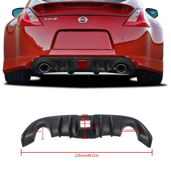 NINTE For 2009-2020 Nissan 370Z Rear Diffuser Z34 JDM L Shark Fin Style ...