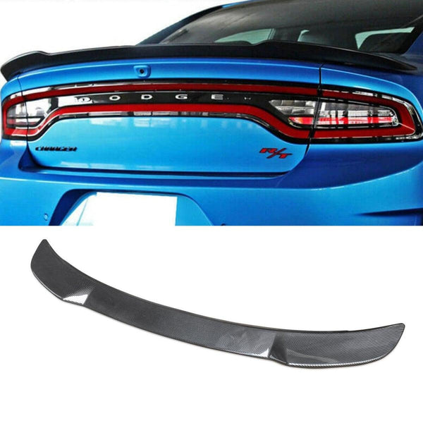 Gloss Black Rear Trunk Spoiler Kit With Wickerbill For Dodge Charger 2011-2023 – Hellcat SRT Style