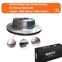 画像をギャラリービューアに読み込む, NINTE REAR Drilled Disc Brake Rotors for Chevy Silverado Tahoe GMC Sierra 1500 Yukon