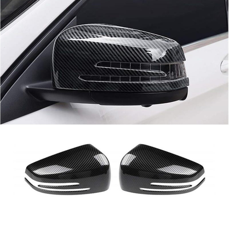 NINTE For Benz W204 C63 C250 C300 C350 W117 W176 W207 W212 W218 W212 X156 Class Mirror Covers  Carbon Fiber Look ABS