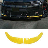 NINTE For 2015-2024 Dodge Charger SRT Scat Pack ABS Painted Front Bumper Lip Splitter Protector Pair