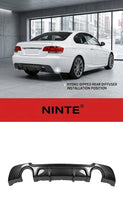 Charger l'image dans la galerie, NINTE Rear Bumper Lip Diffuser Splitter Fit For BMW 3 Series E92 Coupe 2008-2013 Carbon Fiber Look One Piece Sport Style Without Logo