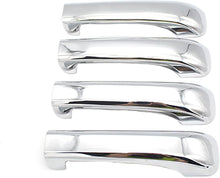 Cargar imagen en el visor de la galería, NINTE Tape - On Rearview Mirror Cover + Door Handle Cap Chrome for Dodge Ram 1500 2500 2009 - 2018 | Jeep Grand Cheroke 2005 - 2011 ABS W/O Passenger Keyhole Turn Signal Cut - Outs (NOT Replacement) - NINTE
