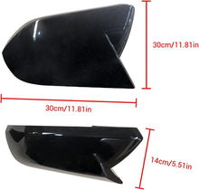Laden Sie das Bild in den Galerie-Viewer, NINTE Tape - On Overlay Mirror Cover For Ford 2015 - 2024 Mustang GT/Ecoboost Mirror COVERS Without Turn Signal ABS Painted Gloss Black (NOT the Replacement) - NINTE