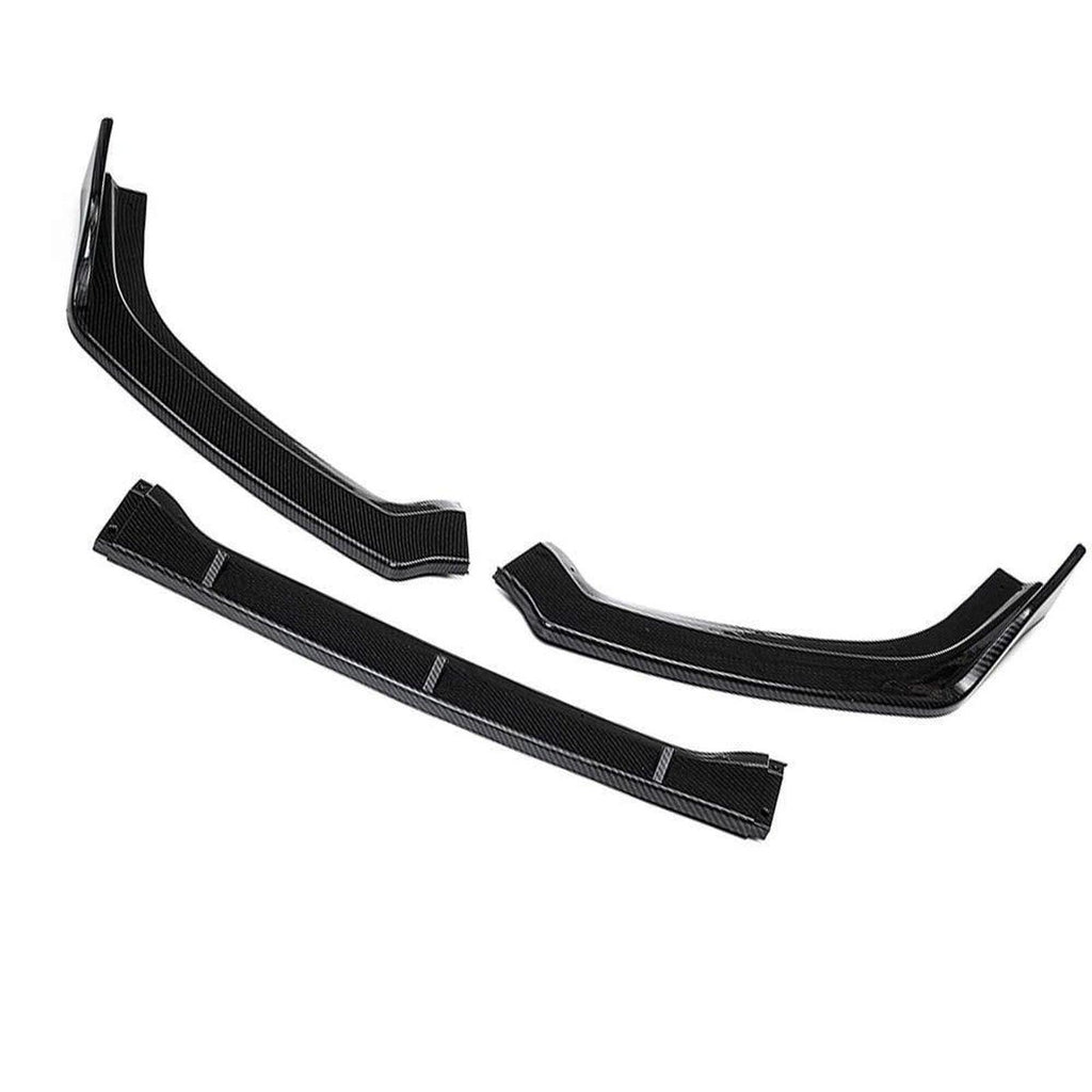 thumbnail image 2 of Carbon Look 3-Piece Front Bumper Lip Spoiler Kit For 2019-2022 Nissan Altima – Body Kit 2 of 4