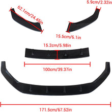 Laden Sie das Bild in den Galerie-Viewer, NINTE Front Bumper Lip for 2015 - 2021 Volkswagen Golf MK7.5 GTI R Rline V Style Spoiler Splittber Body Kits Guard Front Chin Splitter 3Pcs Segmented Design - NINTE