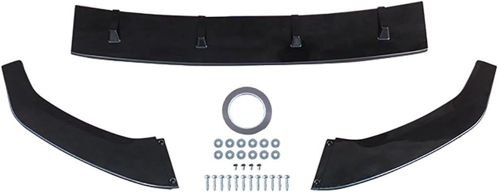 NINTE Front Bumper Lip for 2015 - 2021 Volkswagen Golf MK7.5 GTI R Rline V Style Spoiler Splittber Body Kits Guard Front Chin Splitter 3Pcs Segmented Design - NINTE