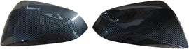 NINTE Tape - On Overlay Mirror Cover For Lexus 2022 2023 2024 2025 NX RX 250 350h 450h ABS Painted Carbon Fiber Style (NOT the Replacement) - NINTE
