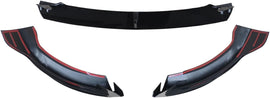 NINTE Front Lip for Tesla Model Y 2020 2021 2022 2023 2024 V Style ABS Painted Gloss Black Bumper Spoiler Splittber Body Kits Guard Front Chin Splitter 3 PCS - NINTE