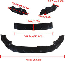 Load image into Gallery viewer, NINTE Front Bumper Lip for Volkswagen 2015 - 2021 VW Golf MK7 MK7.5 R - line GTI R Gloss Black ABS Spoiler Splittber Body Kits Guard Front Chin Splitter 3Pcs Segmented Design - NINTE