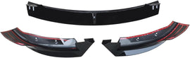NINTE Front Lip for Tesla Model 3 2017 2018 2019 2020 2021 2022 2023 V Style ABS Painted Gloss Black Bumper Spoiler Splittber Body Kits Guard Front Chin Splitter 3 PCS - NINTE