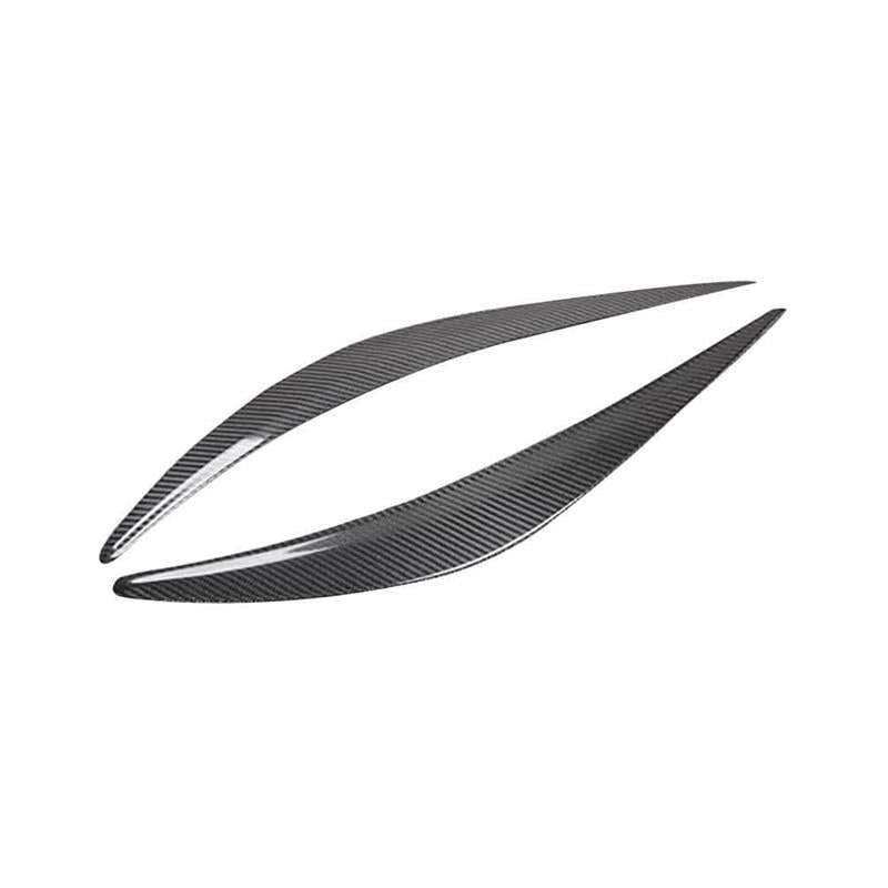 NINTE Headlight Eyebrow Visor Cover For 2014-2023 Infiniti Q50 Q50S ABS Carbon Fiber Look