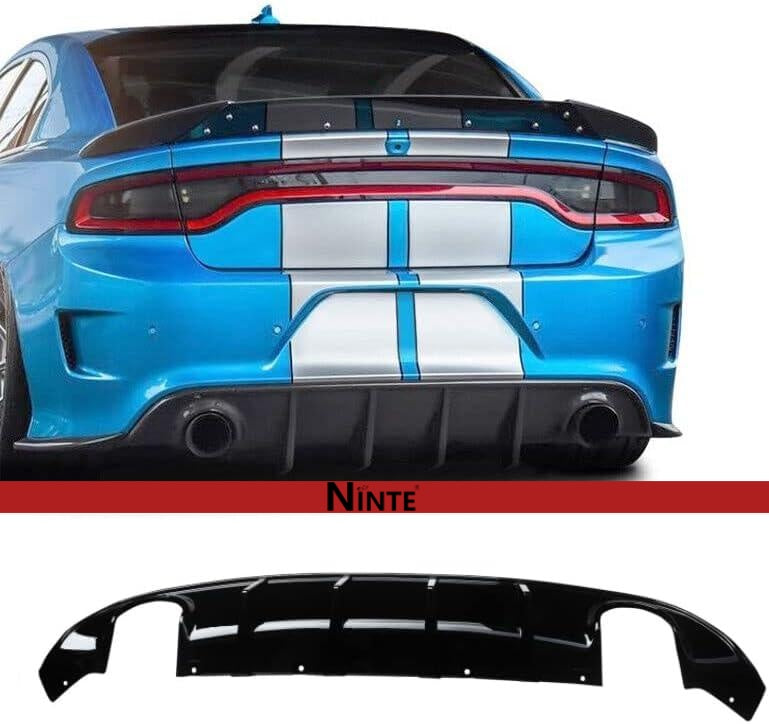 NINTE Rear Bumper For 2015-2018 Dodge Charger RT SE SXT GT 2015-2023 Charger SXT Rear Diffuser Lip