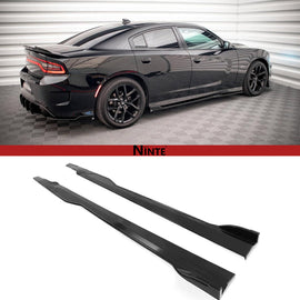 NINTE Side Skirts  For 2015-2023 Dodge Charger SRT ABS Rocker Panel Extension Lips