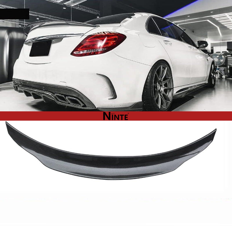 NINTE  Rear Spoiler For 2015-2020 Mercedes Benz W205 C Class 4door PSM Style Trunk Spoiler Wing