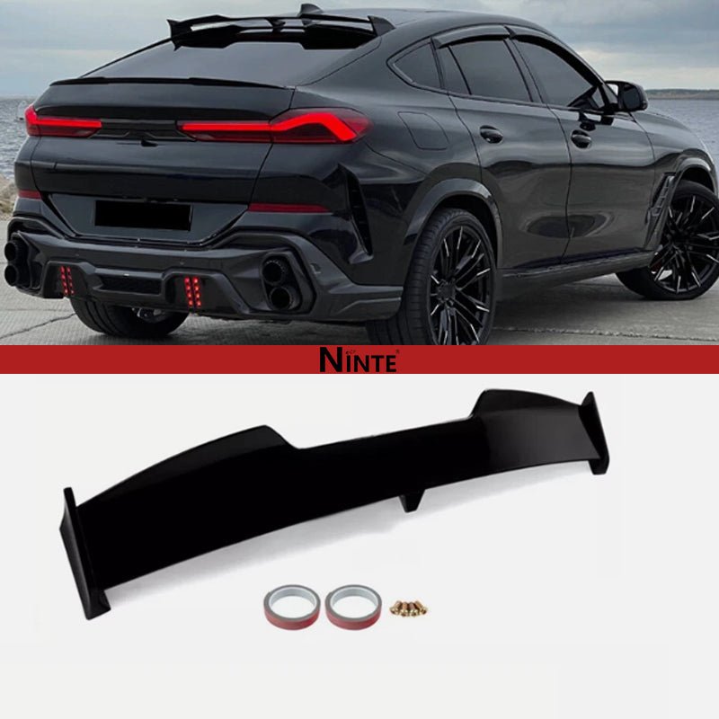 NINTE For BMW X6 G06 X6M 2020 - 2023 Gloss Black Rear Rear Roof Lip Spoiler Top Wing - NINTE
