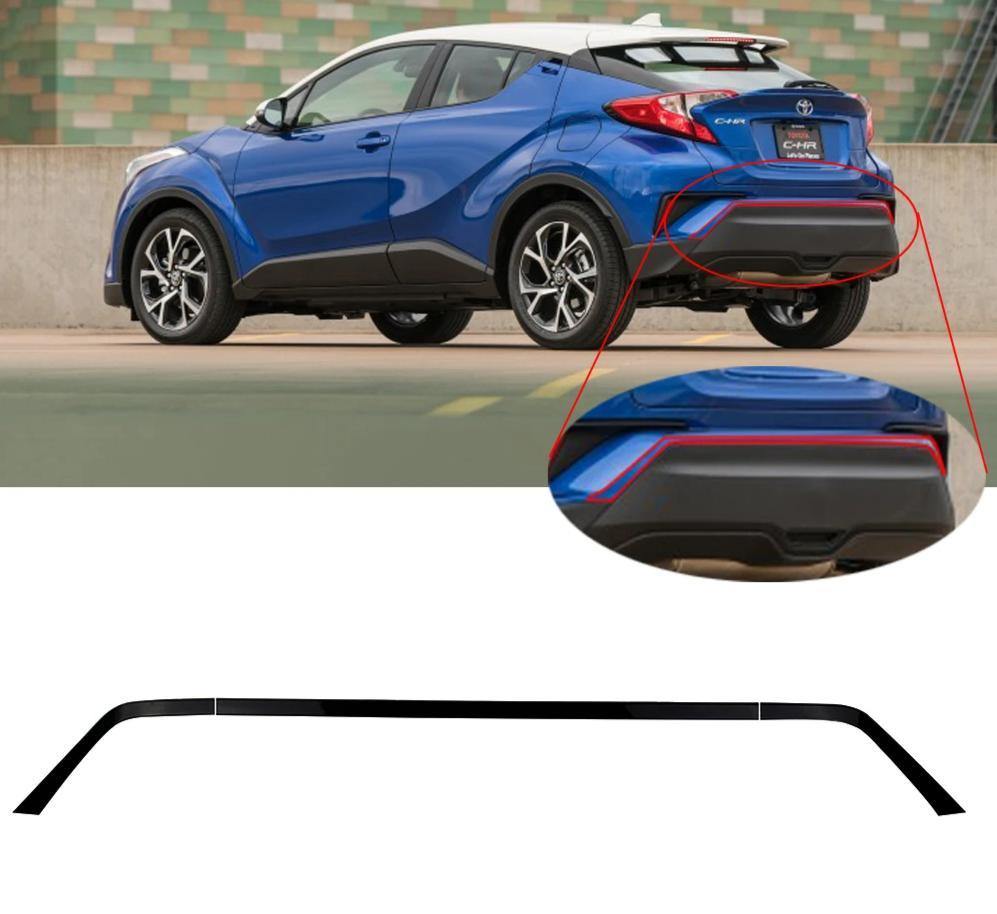 NINTE Toyota C-HR 2016-2018 ABS Black Upper Rear Bumper Guard Board Trim - NINTE