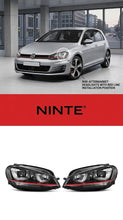 Charger l'image dans la galerie, NINTE Front Headlight Assembly Red Line Fit For VW Golf 7 RHD Right Hand Drive 2014-2017 Sport Style Pair
