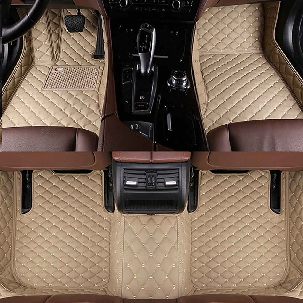 NINTE Floor Mat For 2020 2021 Audi Q7 Custom 3D Full Covered PU Leather Carpet