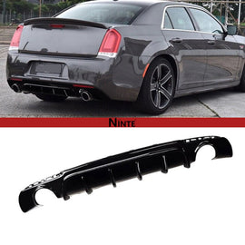 NINTE Rear Diffuser For 2015 - 2023 Chrysler 300 SRT Exhaust Shark Fins Rear Bumper Lip - NINTE