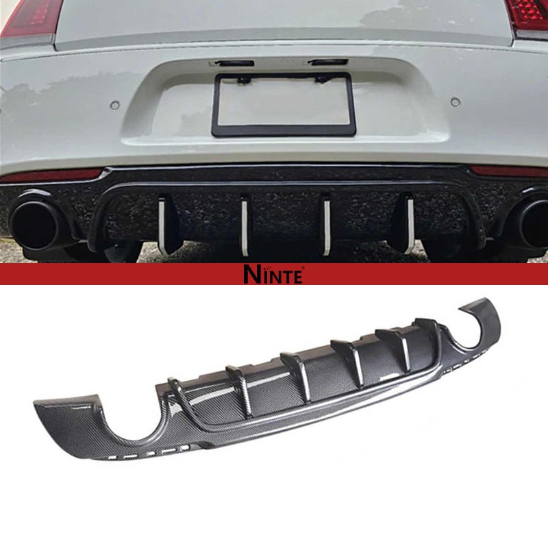 NINTE Rear Diffuser For 2015 - 2023 Chrysler 300 SRT Exhaust Shark Fins Rear Bumper Lip - NINTE
