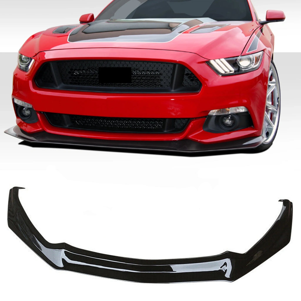 NINTE For 2015 2016 2017 Ford Mustang Coupe 1 Piece  Front Lip Front Bumper Lip Chin Splitter