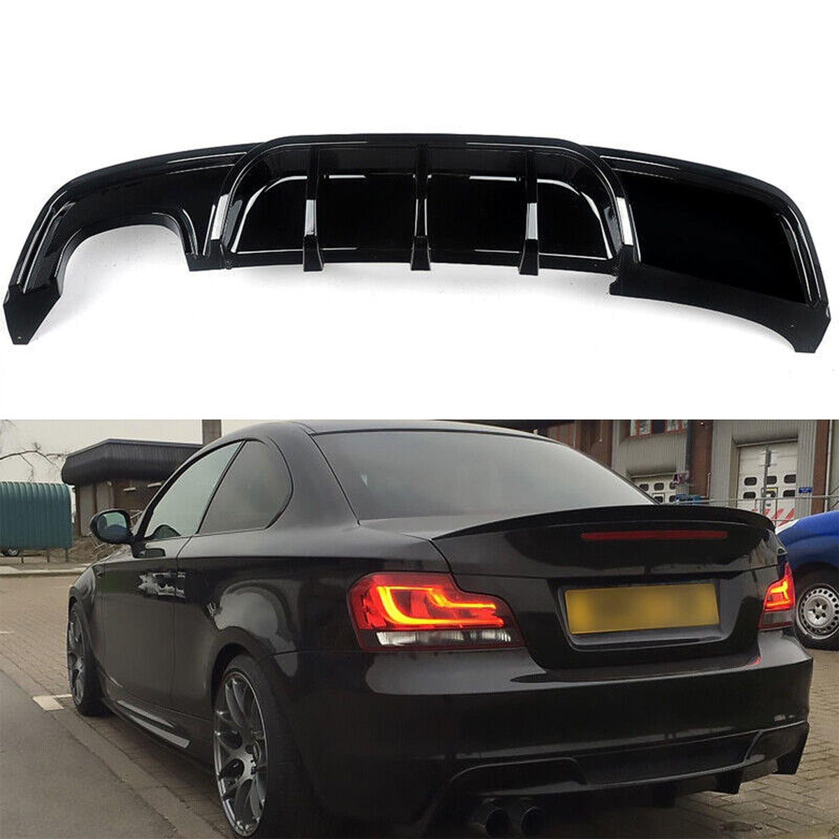 NINTE For 2007-2013 BMW 1 Series E82 M Sport Rear Diffuser Lip Fits ...