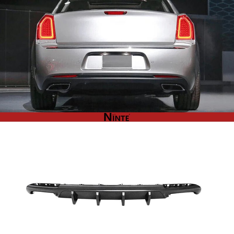 NINTE Rear Diffuser For 2015 - 2021 Chrysler 300 Dual Rectangle Exhaust Opening Rear Bumper Lip - NINTE