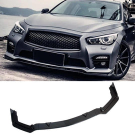 NINTE For 2014 - 2017 Infiniti Q50 Sport Model Front Lip ABS 3 PCS Front Bumper Lip Spoiler Splitter - NINTE