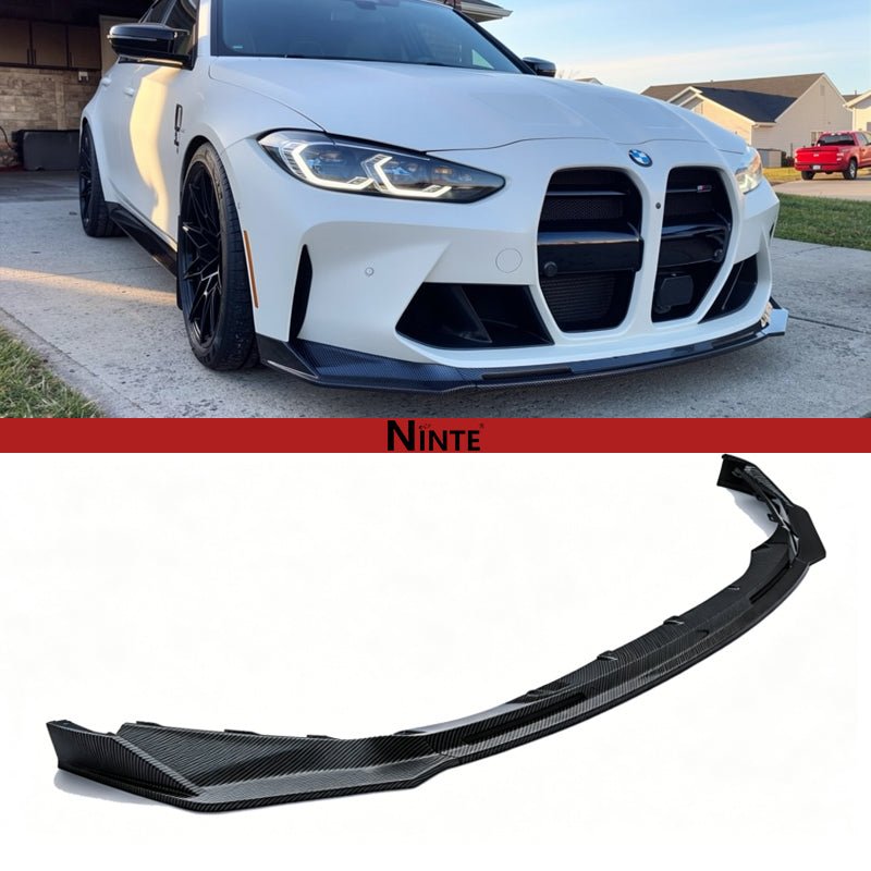 NINTE  Front Bumper Lip Kit  For BMW G80 M3 G82 G83 M4 2021-2026 Front Bumper Lip Kit 3PC