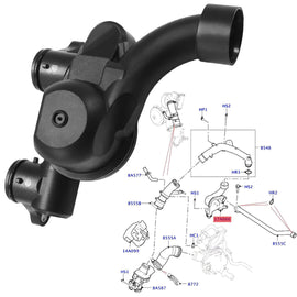 NINTE Water Control Valve Pipe For 2018 - 2022 Land Rover & Jaguar 5.0L S/C V8 - NINTE