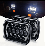 NINTE Led Halo DRL Headlight for Jeep Wrangler YJ Cherokee XJ 2PCS