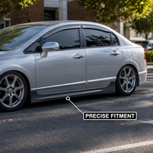 Cargar imagen en el visor de la galería, NINTE Left and Right Rocker Side Skirt Kit Fit for Honda Civic Sedan 4DR 2006-2011 Black ABS Plastic RR Style
