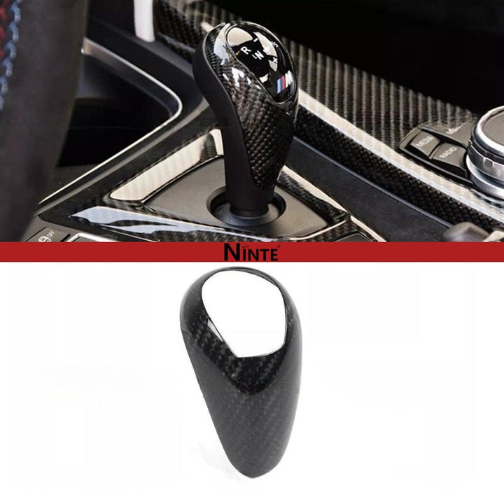 NINTE REAL CARBON SHIFT KNOB TRIM COVER FOR F87 M2 F80 M3 F82 M4 F85 X5M F86 X6M - NINTE