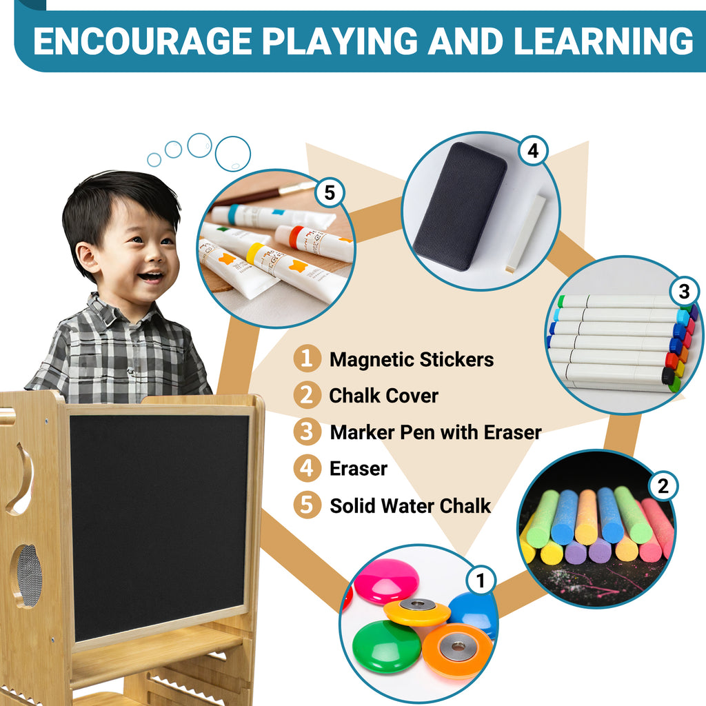 NINTE Toddler Tower Stool Bathroom and Kitchen Counter - NINTE