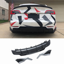 Load image into Gallery viewer, NINTE Rear Diffuser For 2017-2023 Tesla Model 3 ABS Rear Bumper Lip Diffuser with Aprons Splitters 3PC