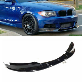 NINTE Front Lip For 2007 - 2013 BMW E82 128i 135i M Sport 4ps Set ABS Painted Front Bumper Lip Splitter - NINTE