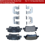 NINTE REAR Ceramic Disc Brake Pad For 11-16 Hyundai Elantra 12-17 Accent 12-17 Kia Rio