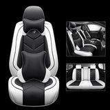 NINTE Universal PU Leather Seat Cover Full Set 5D 5-Seats Car Protector Cushion