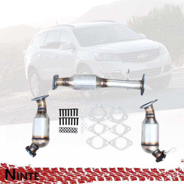 NINTE For 2009 - 2017 Chevy Traverse 2007 - 2017 GMC Acadia 3.6L Catalytic Converter EPA 3 PCS - NINTE
