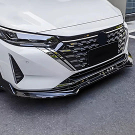 NINTE For 2024 - 2025 Nissan Sentra Front Bumper Lip Spoiler PP Gloss Black 3PCS - NINTE