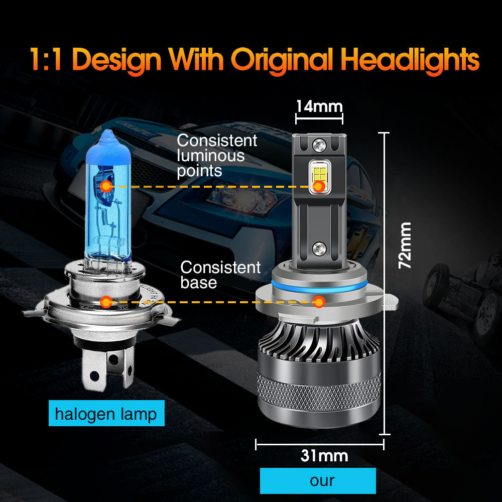 NINTE 9005 9006 Combo LED Headlight High Low Beam Bulbs 6000K Cool White 4PCS