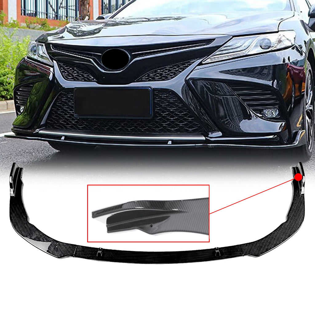 NINTE Front Bumper Lip For 2018-2024 Toyota Camry Sport SE XSE Lower Splitter